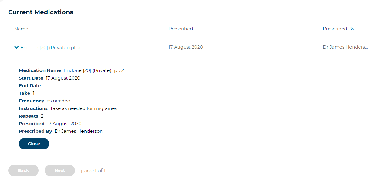 Current Medications Expanded