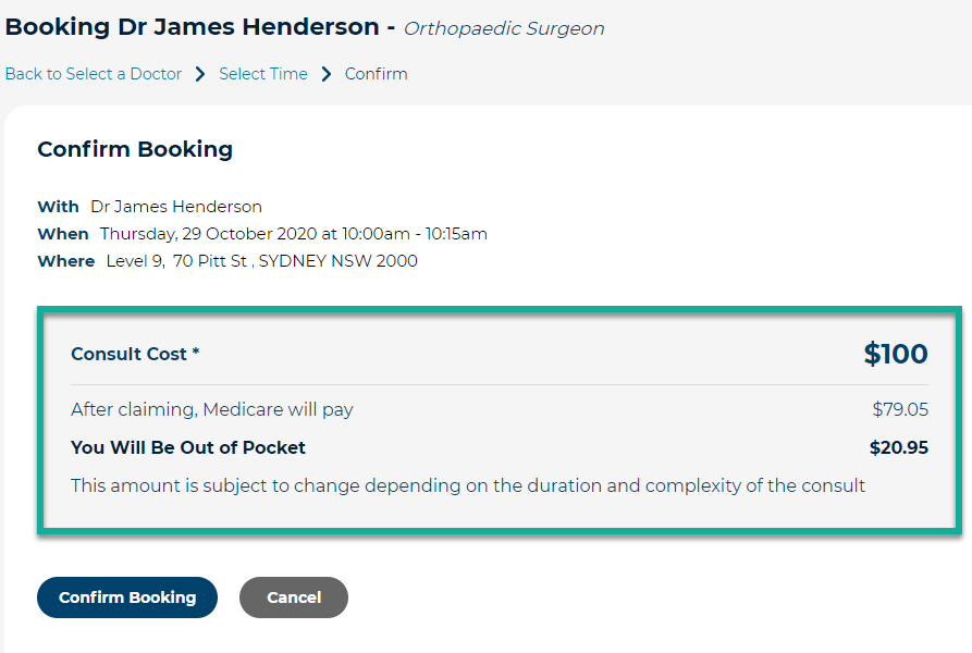 Fees Showing for Appt in Portal
