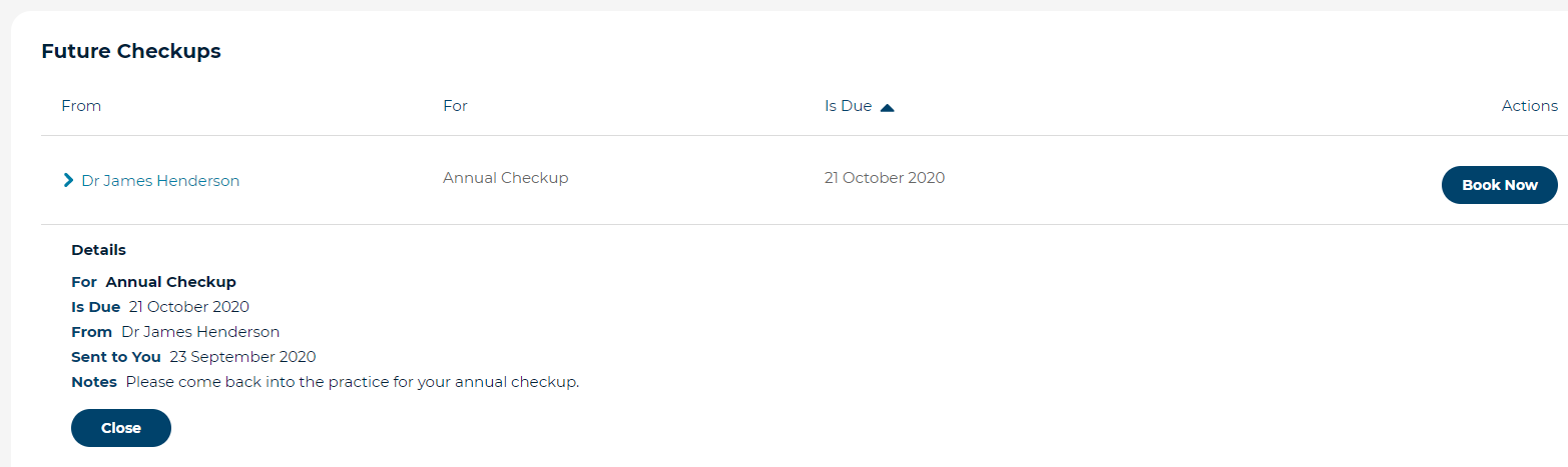 Future Checkups Expanded